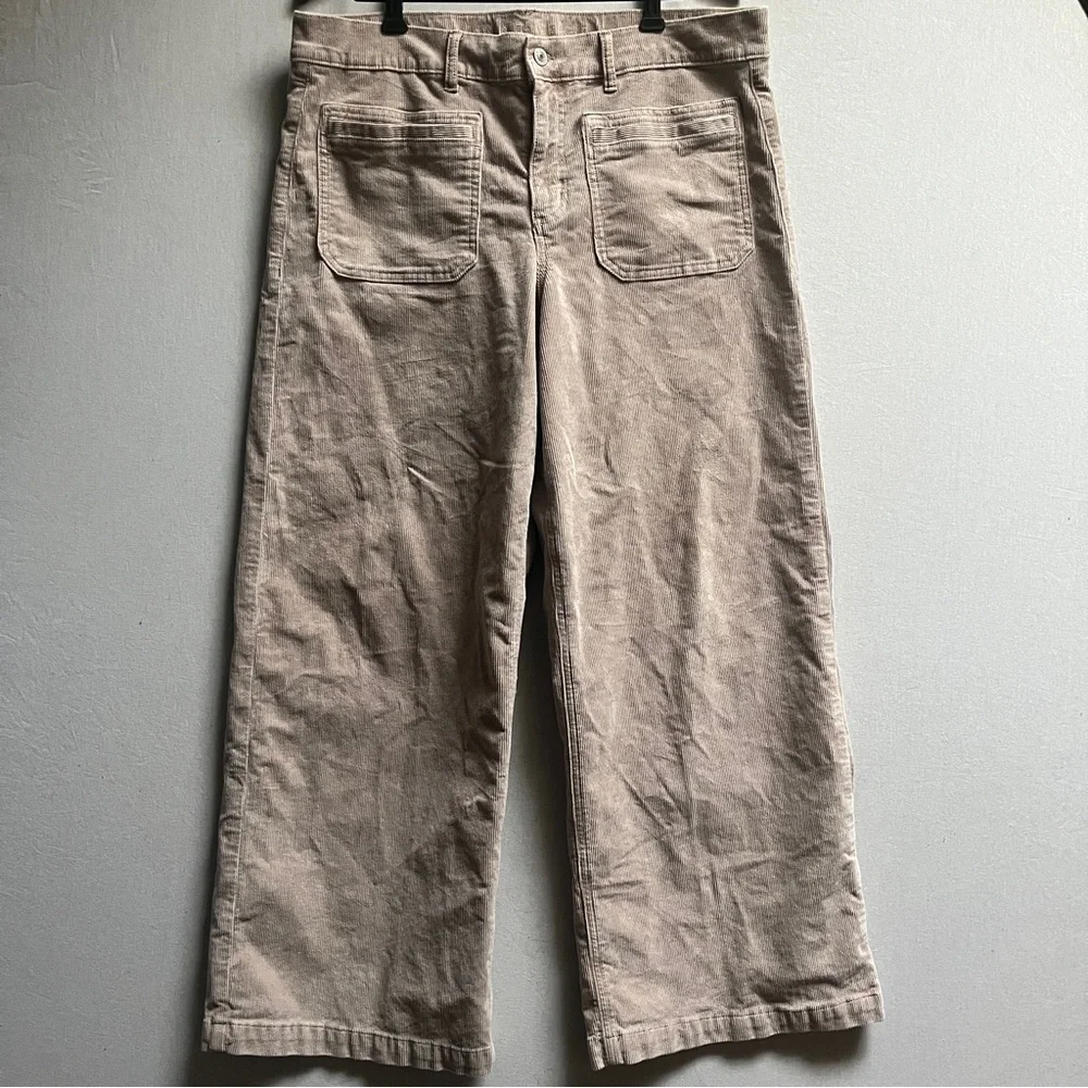 American Eagle Outfitters Low Rise Baggy Wide Leg Corduroy Pants Sz 14 - Picture 2 of 15